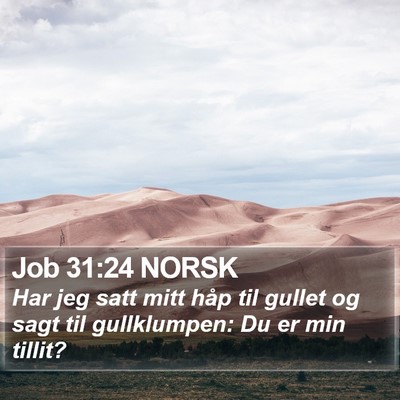 Job 31:24 NORSK Bible Verse Image
