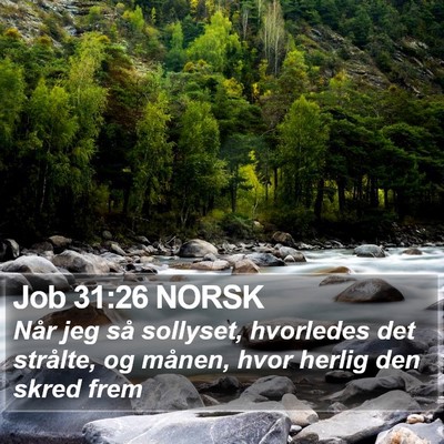 Job 31:26 NORSK Bible Verse Image