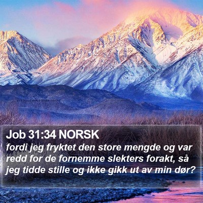 Job 31:34 NORSK Bible Verse Image