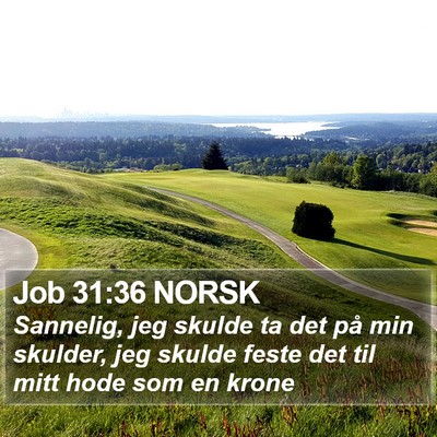 Job 31:36 NORSK Bible Verse Image