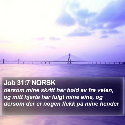 Job 31:7 NORSK Bible Verse Image