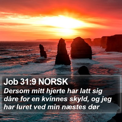 Job 31:9 NORSK Bible Verse Image