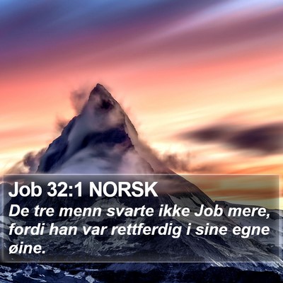 Job 32:1 NORSK Bible Verse Image