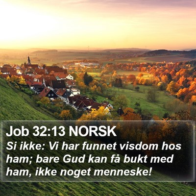 Job 32:13 NORSK Bible Verse Image