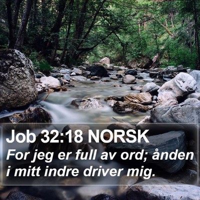 Job 32:18 NORSK Bible Verse Image