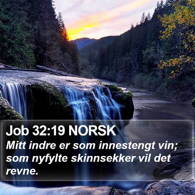 Job 32:19 NORSK Bible Verse Image