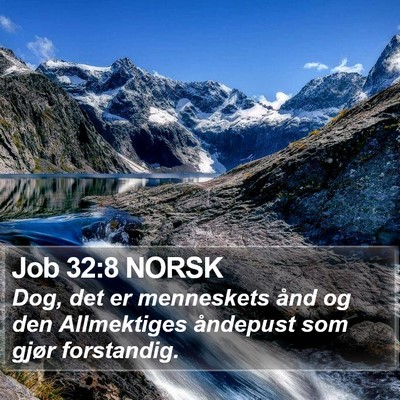 Job 32:8 NORSK Bible Verse Image