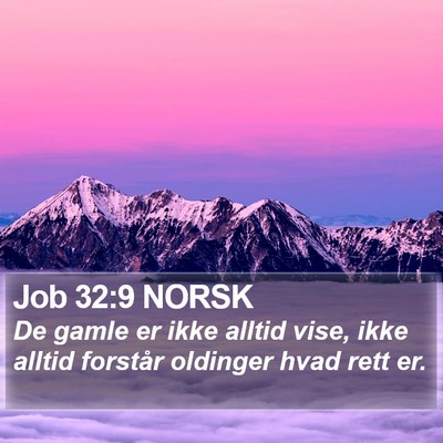 Job 32:9 NORSK Bible Verse Image