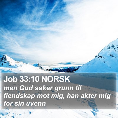 Job 33:10 NORSK Bible Verse Image