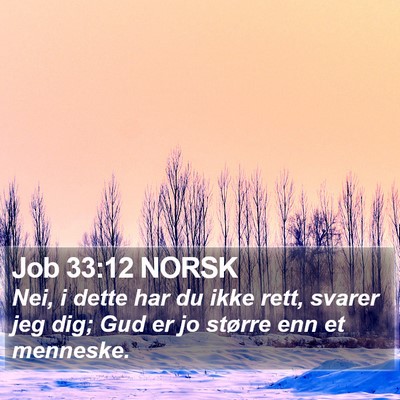 Job 33:12 NORSK Bible Verse Image