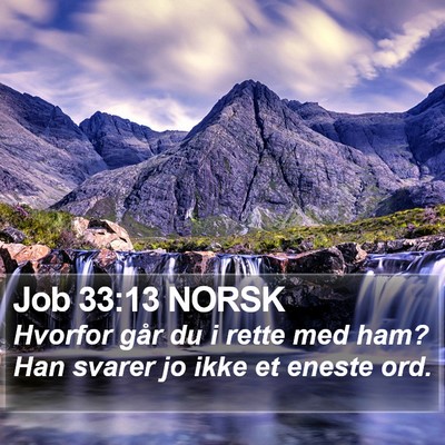 Job 33:13 NORSK Bible Verse Image