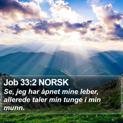 Job 33:2 NORSK Bible Verse Image