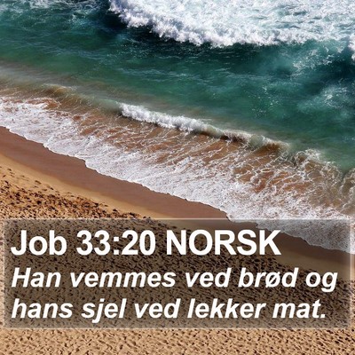 Job 33:20 NORSK Bible Verse Image