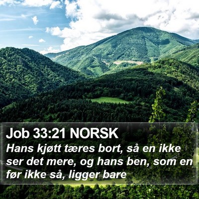 Job 33:21 NORSK Bible Verse Image