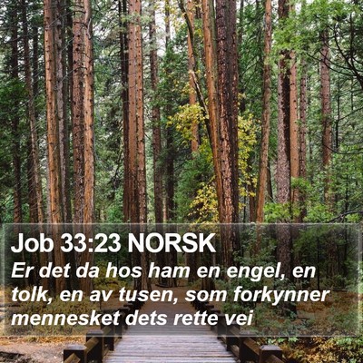 Job 33:23 NORSK Bible Verse Image