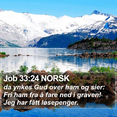 Job 33:24 NORSK Bible Verse Image