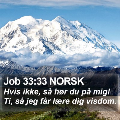 Job 33:33 NORSK Bible Verse Image