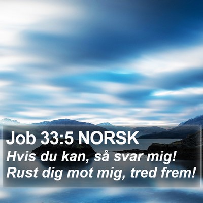 Job 33:5 NORSK Bible Verse Image