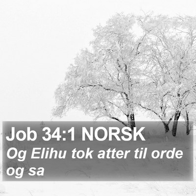 Job 34:1 NORSK Bible Verse Image