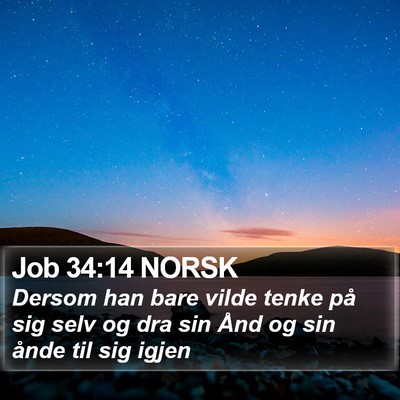 Job 34:14 NORSK Bible Verse Image