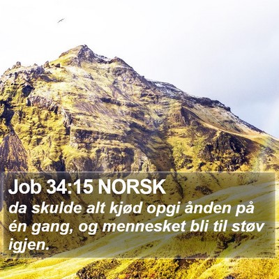 Job 34:15 NORSK Bible Verse Image