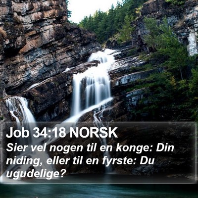 Job 34:18 NORSK Bible Verse Image