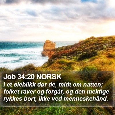 Job 34:20 NORSK Bible Verse Image
