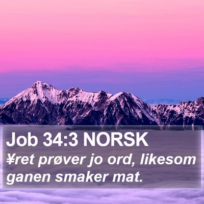 Job 34:3 NORSK Bible Verse Image