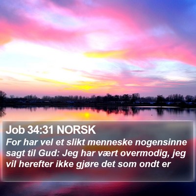 Job 34:31 NORSK Bible Verse Image