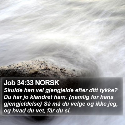 Job 34:33 NORSK Bible Verse Image