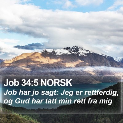 Job 34:5 NORSK Bible Verse Image