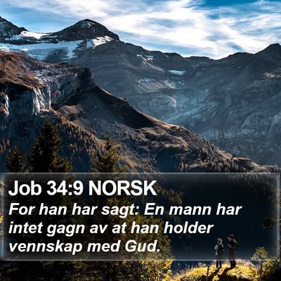 Job 34:9 NORSK Bible Verse Image