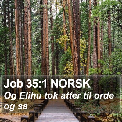 Job 35:1 NORSK Bible Verse Image