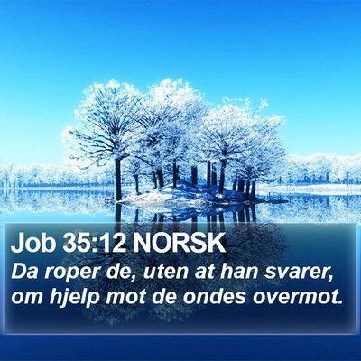 Job 35:12 NORSK Bible Verse Image