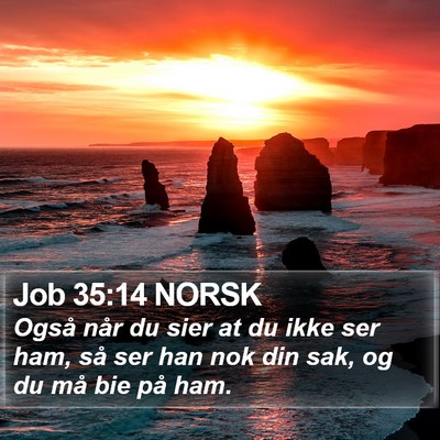 Job 35:14 NORSK Bible Verse Image