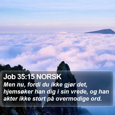 Job 35:15 NORSK Bible Verse Image