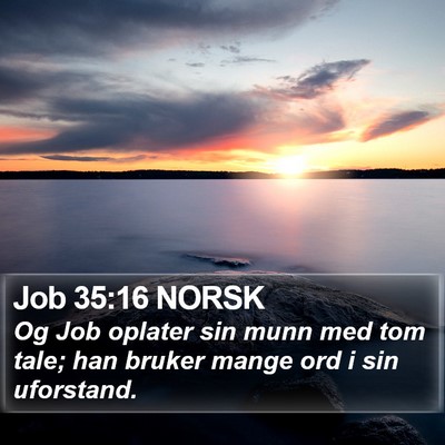 Job 35:16 NORSK Bible Verse Image