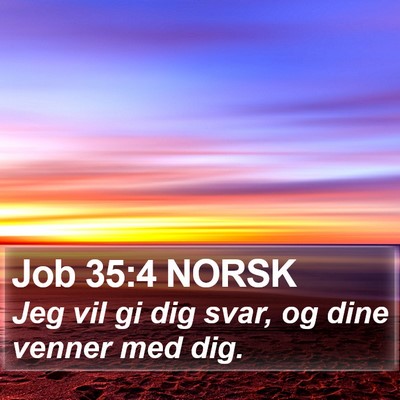 Job 35:4 NORSK Bible Verse Image