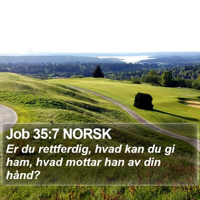 Job 35:7 NORSK Bible Verse Image
