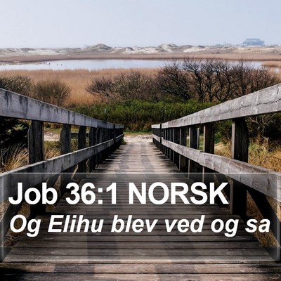 Job 36:1 NORSK Bible Verse Image