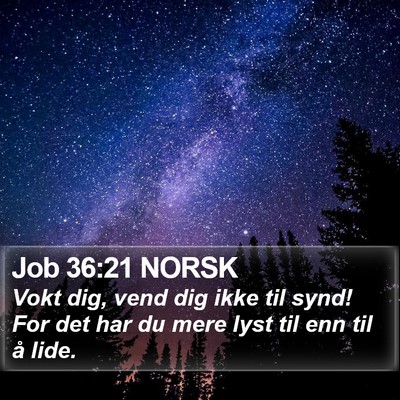 Job 36:21 NORSK Bible Verse Image