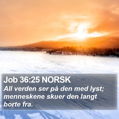 Job 36:25 NORSK Bible Verse Image