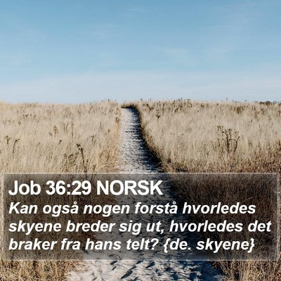 Job 36:29 NORSK Bible Verse Image