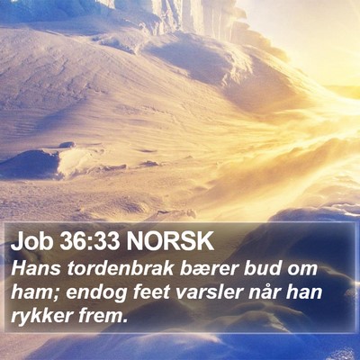 Job 36:33 NORSK Bible Verse Image
