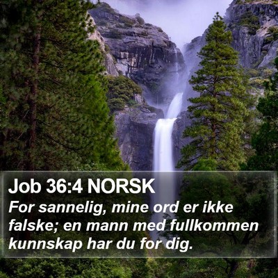 Job 36:4 NORSK Bible Verse Image