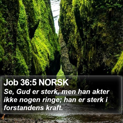 Job 36:5 NORSK Bible Verse Image