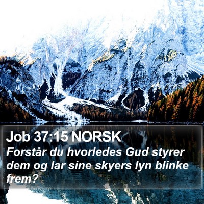 Job 37:15 NORSK Bible Verse Image