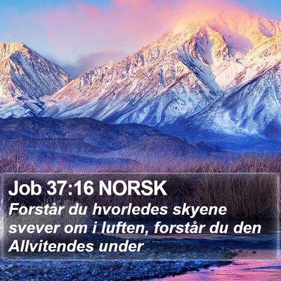 Job 37:16 NORSK Bible Verse Image