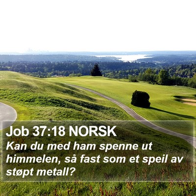 Job 37:18 NORSK Bible Verse Image