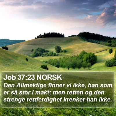 Job 37:23 NORSK Bible Verse Image